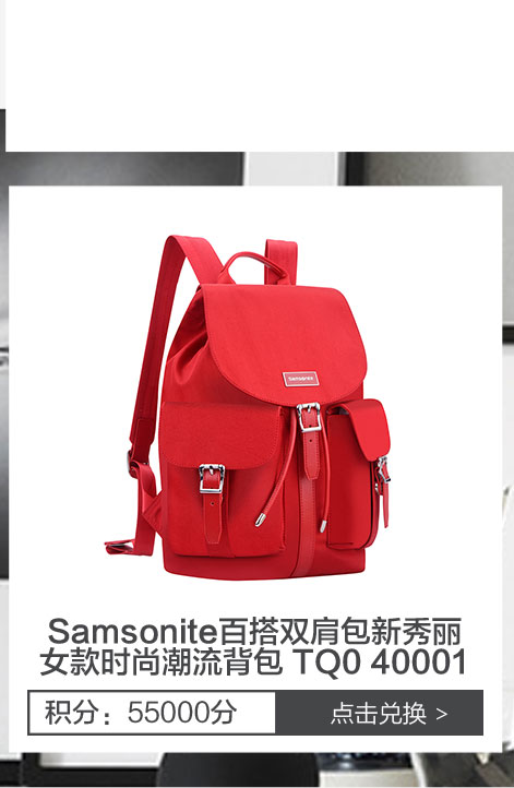 Samsonite百搭双肩包新秀丽女款时尚潮流背包TQ0 40001