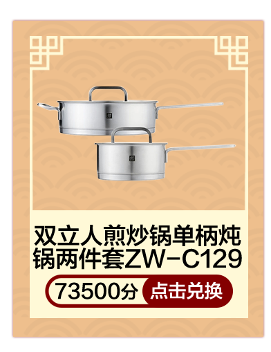 双立人煎炒锅单柄炖锅两件套ZW-C129