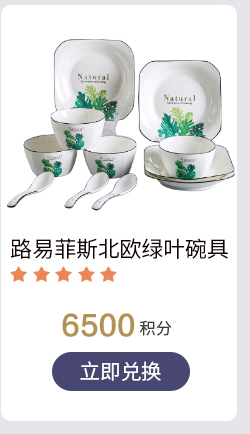 路易菲斯北欧绿叶碗具12件套LYFS-1204C